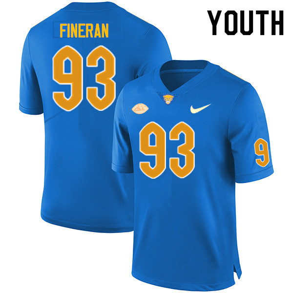 Youth #93 James Fineran Pitt Panthers College Football Jerseys Sale-Royal